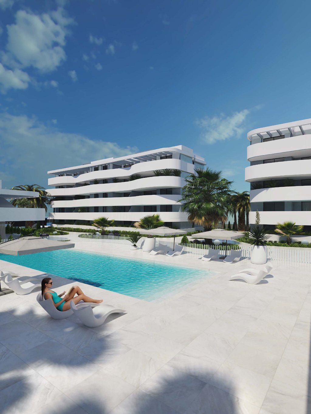 Mieszkanie parterowe z nowej inwestycji z prywatnym ogrodem i dostępem do tarasu basenowego w SaliSol Resort, El Raso, Guardamar del Segura