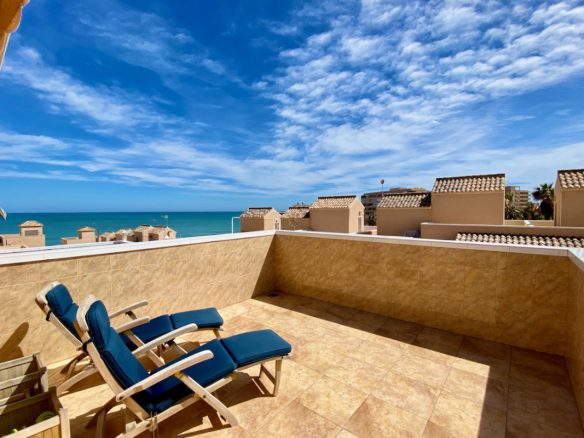 Stunning Duplex Just 100m from La Mata Beach – Large Front Terrace – Rooftop Terrace – Panoramic Sea Views & Communal Pool