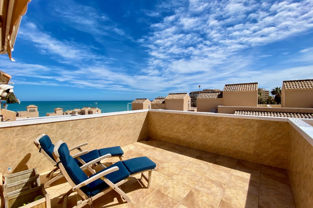 Stunning Duplex Just 100m from La Mata Beach – Large Front Terrace – Rooftop Terrace – Panoramic Sea Views & Communal Pool